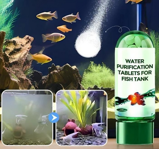 Aquarium Purifying Tablets [BUY 1 GET 1 FREE] – Safe for All Types  | 1 to 4 tabs per tank