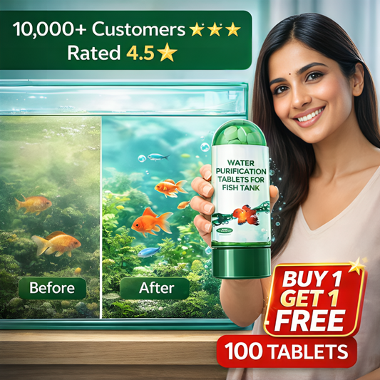 Aquarium Purifying Tablets [BUY 1 GET 1 FREE] – Safe for All Types  | 1 to 4 tabs per tank