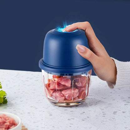 🏆 Last Day Special Price⏰Cordless Multifunctional Mini Electric Food Processor, Wireless Portable Kitchen Chopper for Minced Meat, Garlic & Baby Puree, Fast Food Prep Kitchen Helper